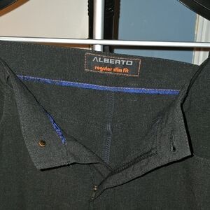 Alberto Black Regular Slim Fit Pants